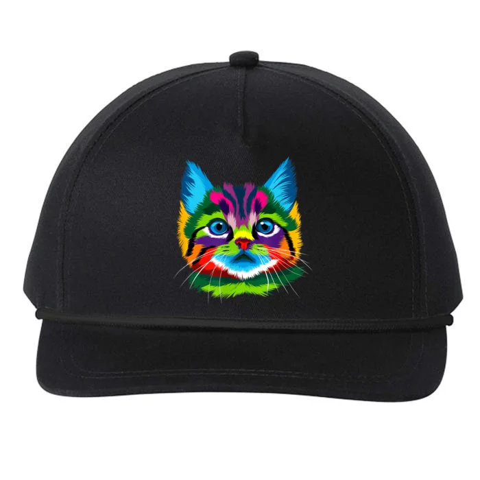 Cat Womens Graphic Tees Graphic Tee Cute Cat Snapback Five-Panel Rope Hat