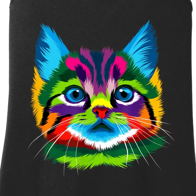 Cat Womens Graphic Tees Graphic Tee Cute Cat Ladies Essential Tank