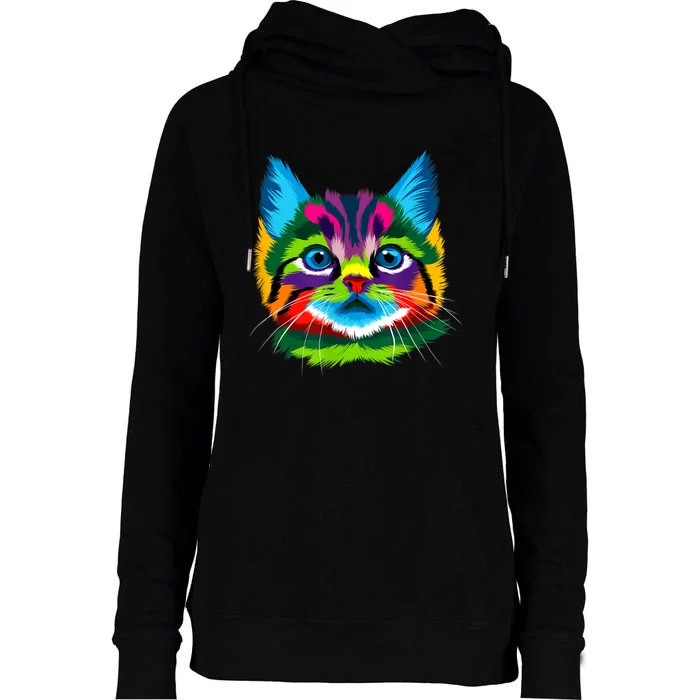 Cat Womens Graphic Tees Graphic Tee Cute Cat Womens Funnel Neck Pullover Hood