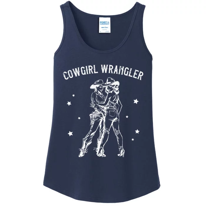 Cow Wrangler Gay Cow Lesbian Femme Lesbian Pride Ladies Essential Tank