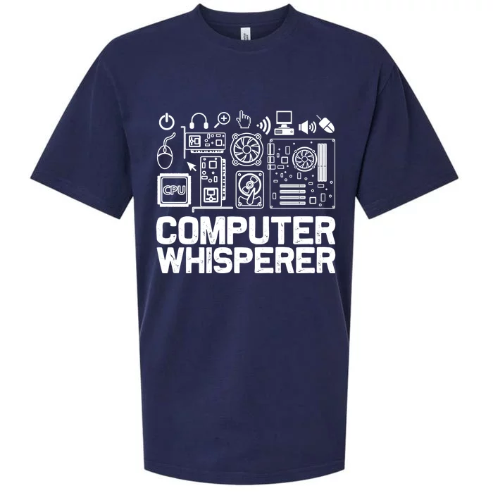 Computer Whisperer Gift It Nerds Geek Great Gift Sueded Cloud Jersey T-Shirt