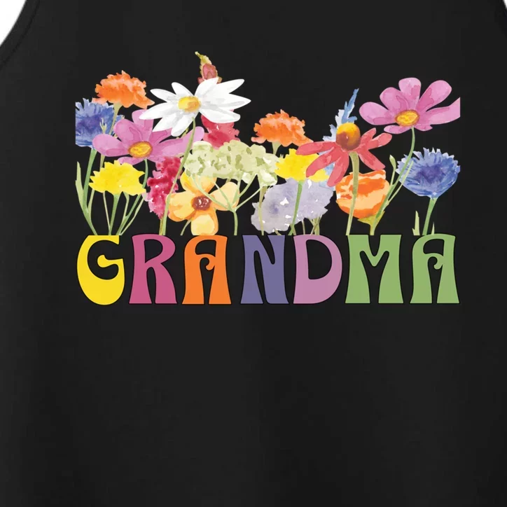 Cute Wildflowers Grandma Design For Grandmothers We Love Gift Performance Tank