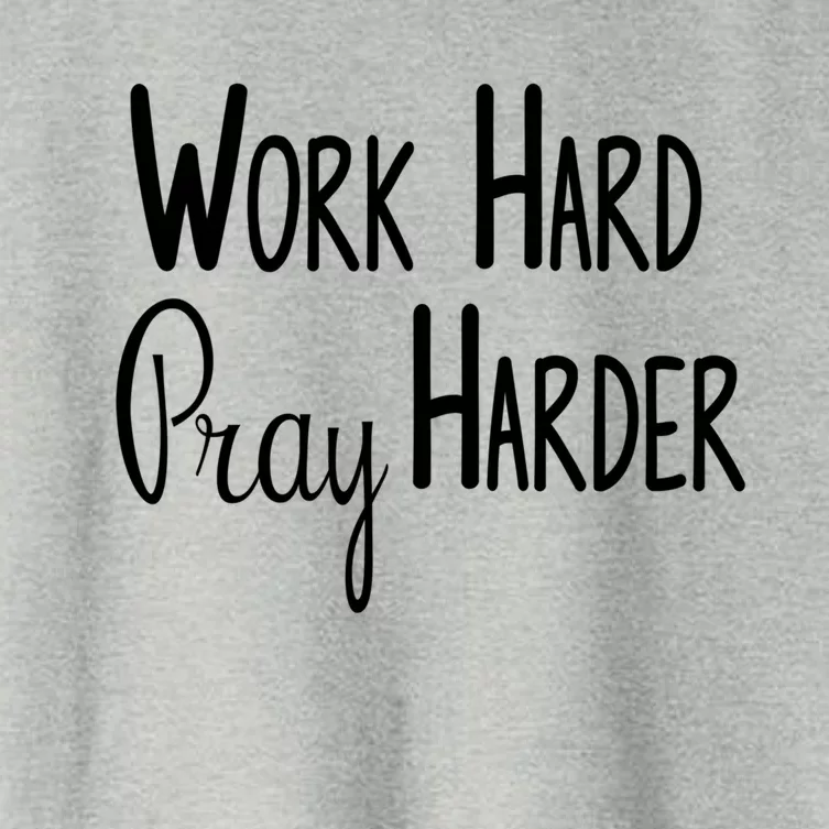 Christian Work Hard Pray Harder Gift Women's Crop Top Tee