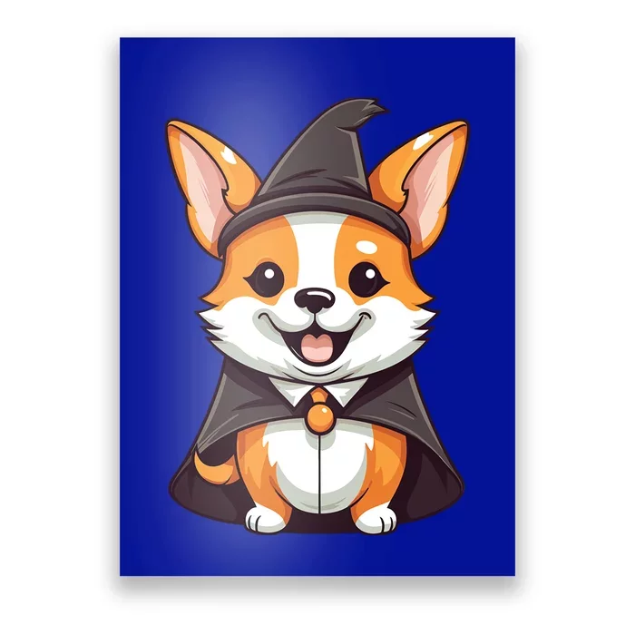 Corgi Witch Halloween Corgi Funny Gift Poster