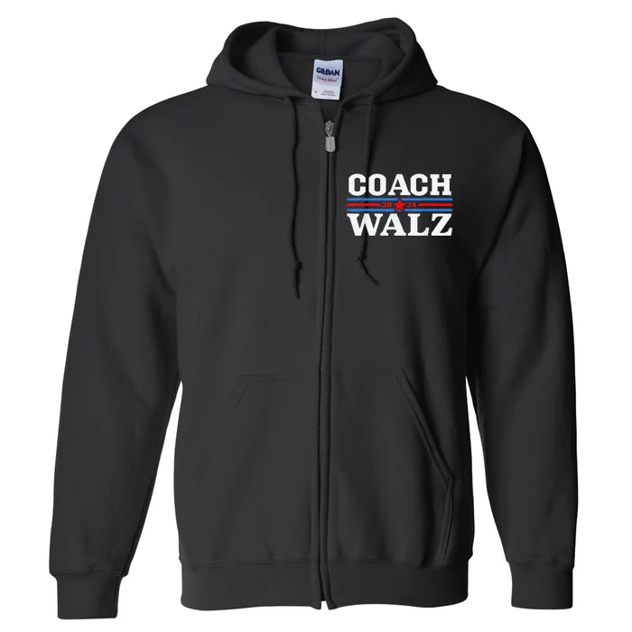 Coach Waltz Harris Waltz 2024 Election Kamala Harris Gift Full Zip Hoodie