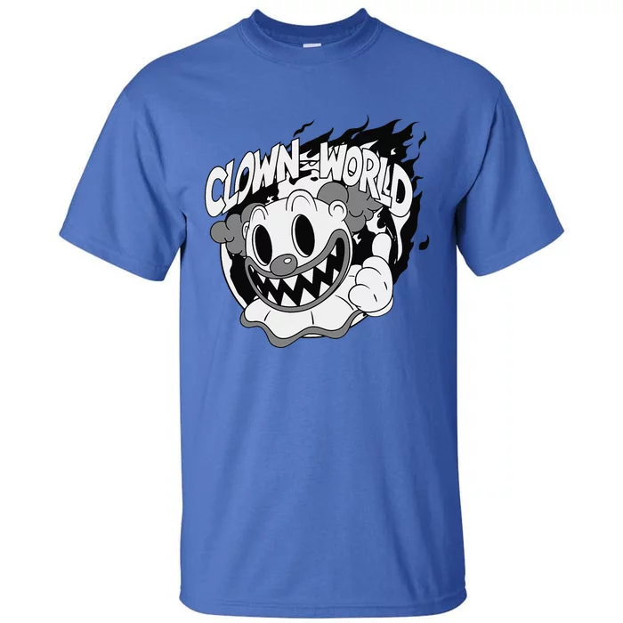 Clown World Halloween Horror Black And White Tall T-Shirt