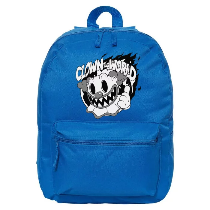 Clown World Halloween Horror Black And White 16 in Basic Backpack