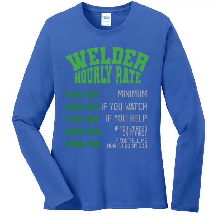 Cool Welder Hourly Set Gift Ladies Long Sleeve Shirt