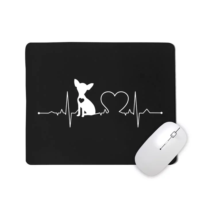 Chihuahua With Heartbeat Great Gift Chihuahua Cool Gift Mousepad