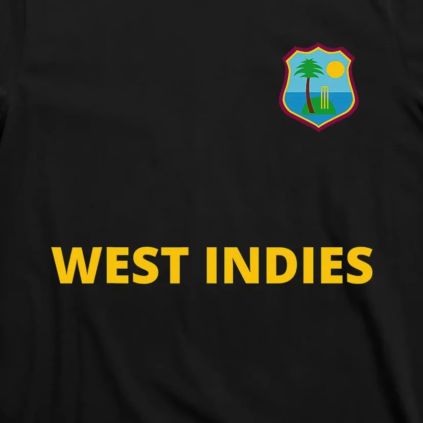 Cricket West Indies Fan Helmet Ball and Bat Design T-Shirt