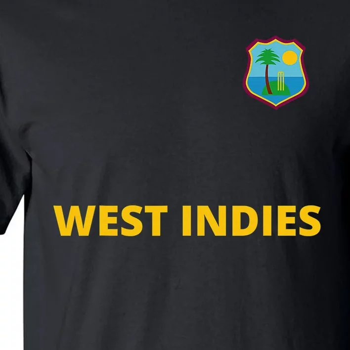 Cricket West Indies Fan Helmet Ball and Bat Design Tall T-Shirt