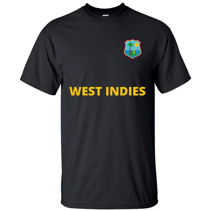 Cricket West Indies Fan Helmet Ball and Bat Design Tall T-Shirt