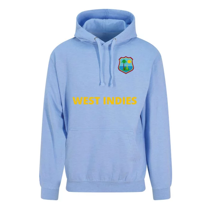 Cricket West Indies Fan Helmet Ball and Bat Design Unisex Surf Hoodie