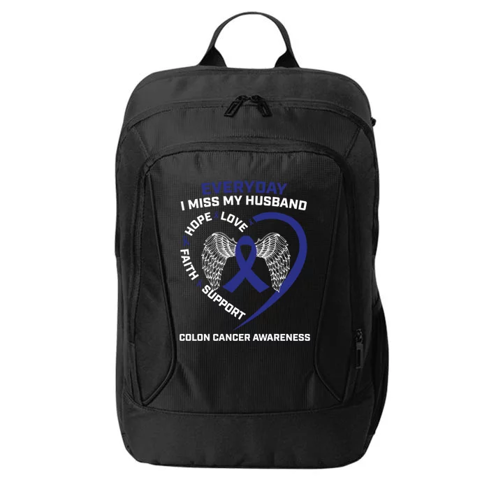 Colorectal Wings In Memory Of Husband Colon Cancer Awareness Funny Gift City Backpack