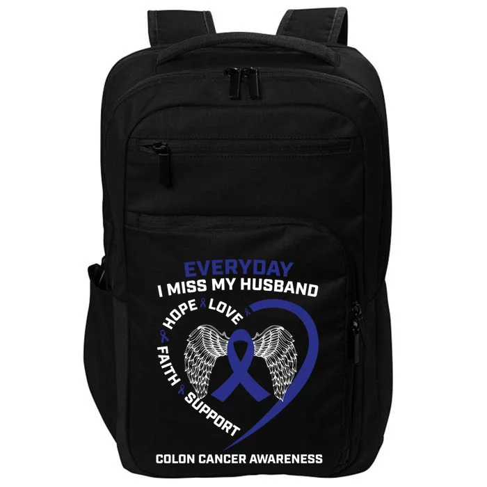 Colorectal Wings In Memory Of Husband Colon Cancer Awareness Funny Gift Impact Tech Backpack