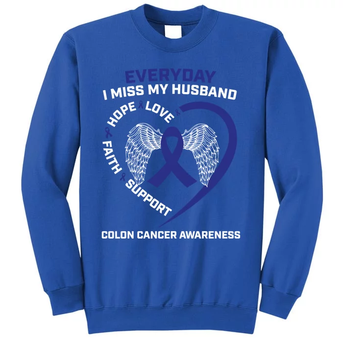 Colorectal Wings In Memory Of Husband Colon Cancer Awareness Funny Gift Tall Sweatshirt