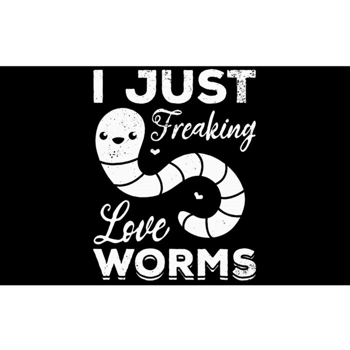 Cute Worm I Just Freaking Love Worms Bumper Sticker