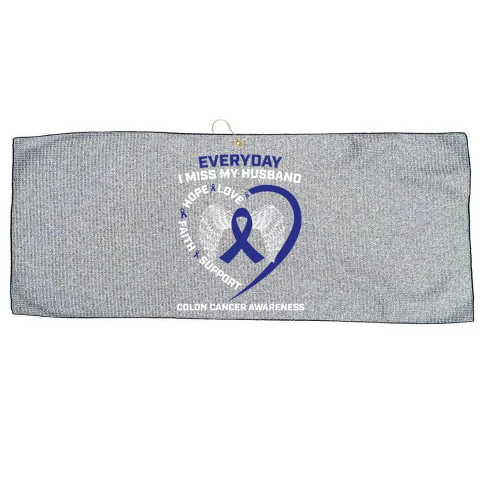 Colorectal Wings In Memory Of Husband Colon Cancer Awareness Gift Large Microfiber Waffle Golf Towel