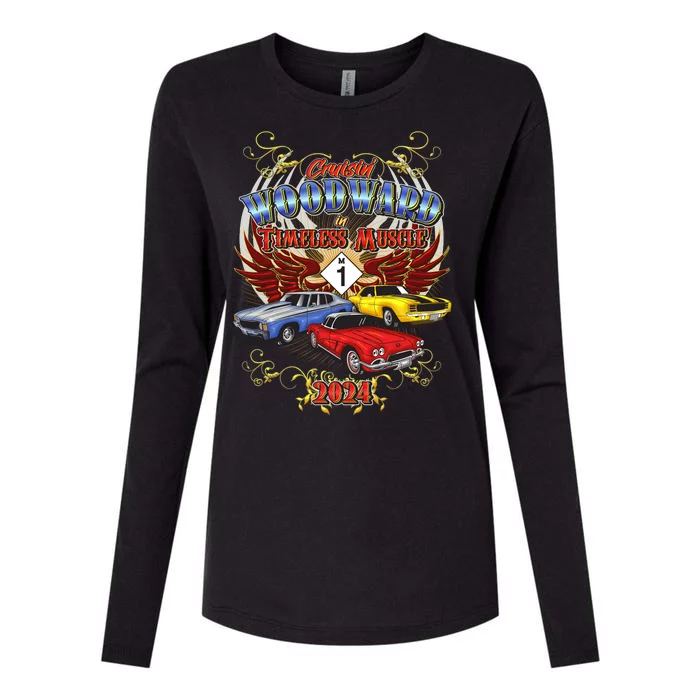 Cruisin Woodward In Timeless Muscle 2024 Womens Cotton Relaxed Long Sleeve T-Shirt