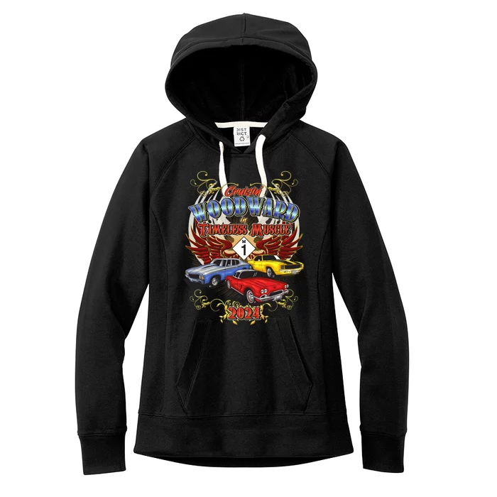 Cruisin Woodward In Timeless Muscle 2024 Women's Fleece Hoodie