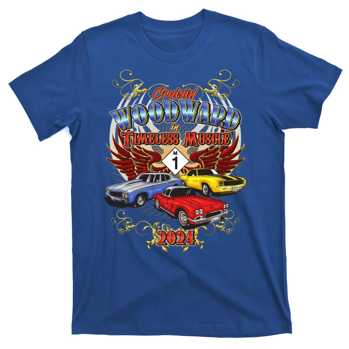 Cruisin Woodward In Timeless Muscle 2024 T-Shirt