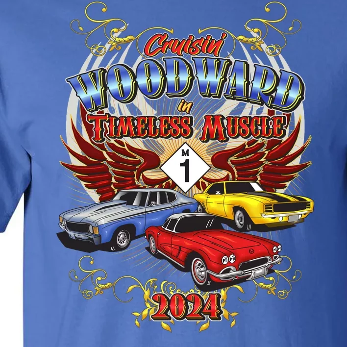 Cruisin Woodward In Timeless Muscle 2024 Tall T-Shirt