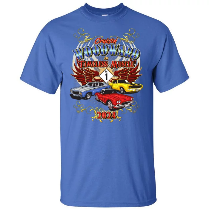 Cruisin Woodward In Timeless Muscle 2024 Tall T-Shirt