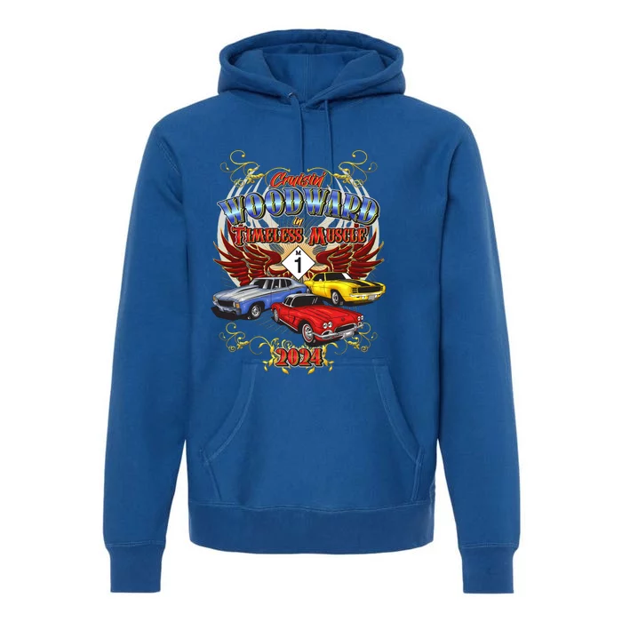 Cruisin Woodward In Timeless Muscle 2024 Premium Hoodie