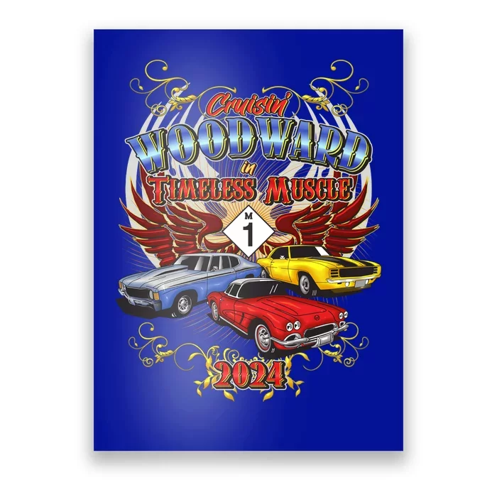 Cruisin Woodward In Timeless Muscle 2024 Poster