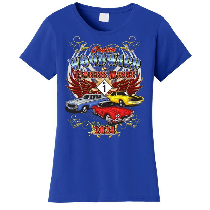 Cruisin Woodward In Timeless Muscle 2024 Women's T-Shirt