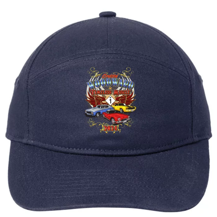 Cruisin Woodward In Timeless Muscle 2024 7-Panel Snapback Hat