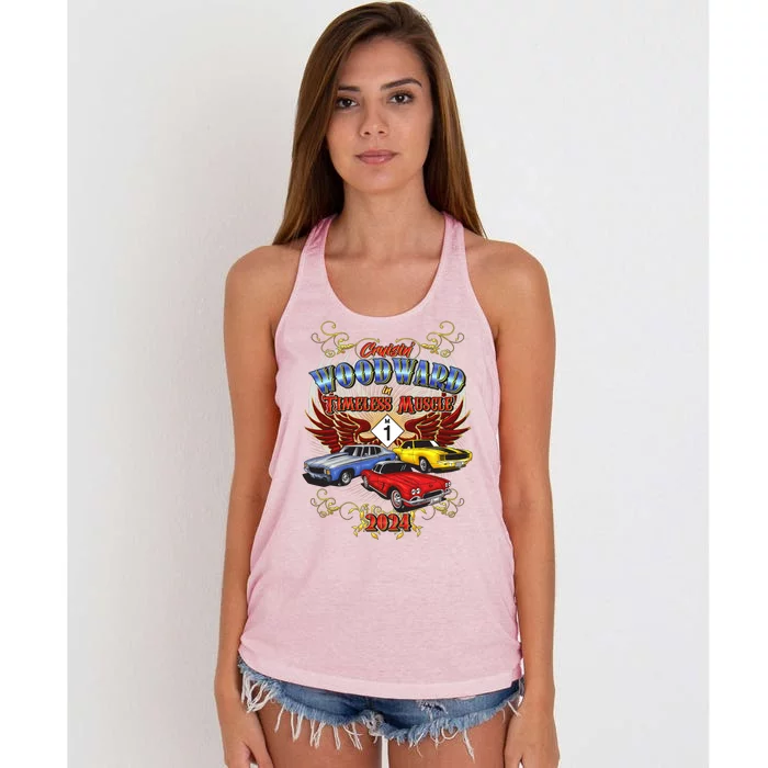 Cruisin Woodward In Timeless Muscle 2024 Women's Knotted Racerback Tank