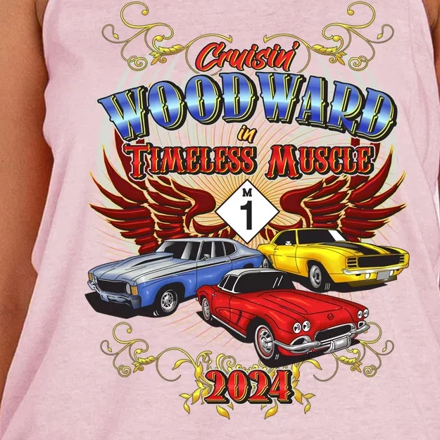 Cruisin Woodward In Timeless Muscle 2024 Women's Knotted Racerback Tank