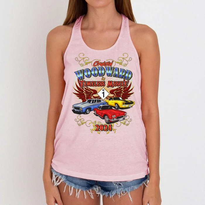 Cruisin Woodward In Timeless Muscle 2024 Women's Knotted Racerback Tank