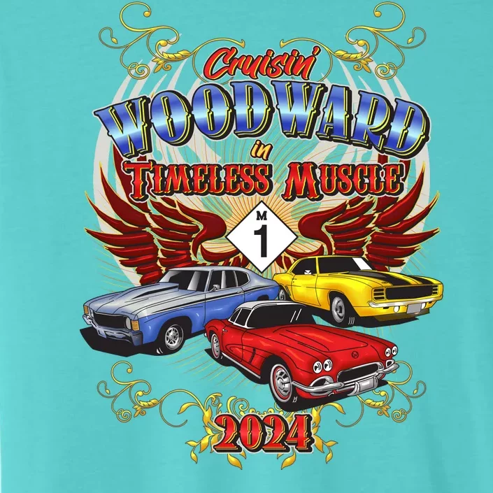 Cruisin Woodward In Timeless Muscle 2024 ChromaSoft Performance T-Shirt