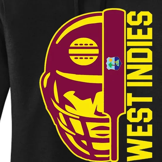 Cricket West Indies Fan Helmet Ball And Bat Women's Pullover Hoodie