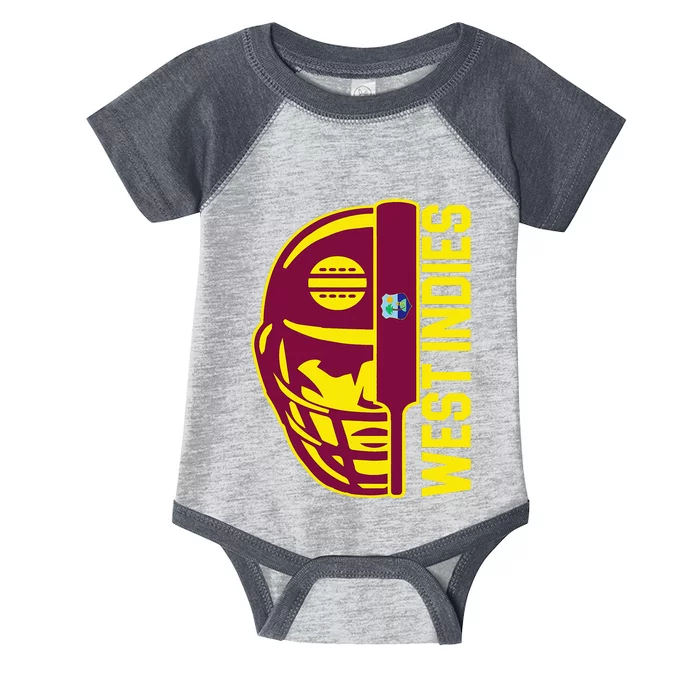 Cricket West Indies Fan Helmet Ball And Bat Infant Baby Jersey Bodysuit