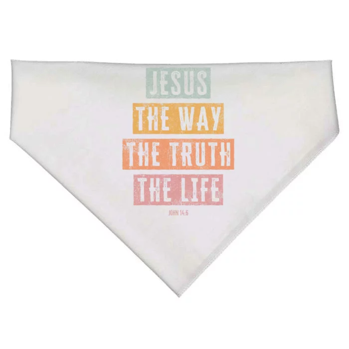 Christian Women Jesus The Way Truth Life USA-Made Doggie Bandana