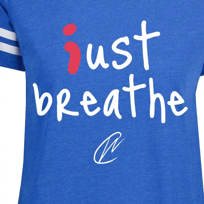 Creating Wonders Just Breathe Enza Ladies Jersey Football T-Shirt