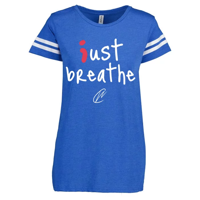 Creating Wonders Just Breathe Enza Ladies Jersey Football T-Shirt