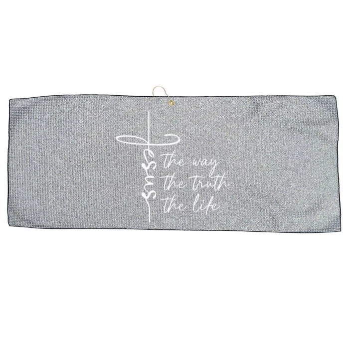 Christian Worship Jesus The Way Truth Life Large Microfiber Waffle Golf Towel