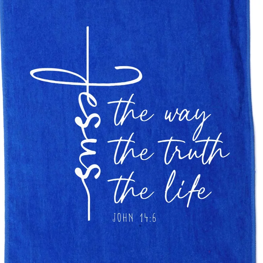 Christian Worship Jesus The Way Truth Life Platinum Collection Golf Towel