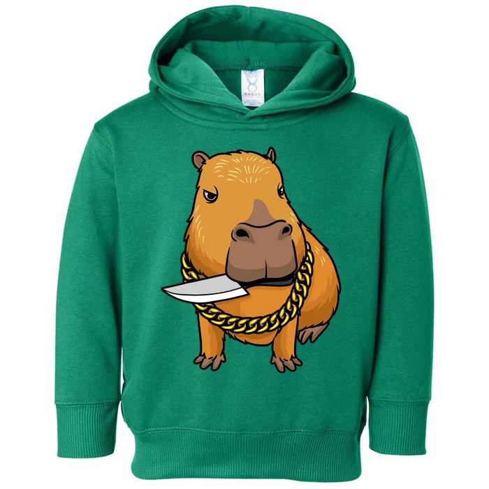 Capybara With Knife Funny Rodent Toddler Hoodie