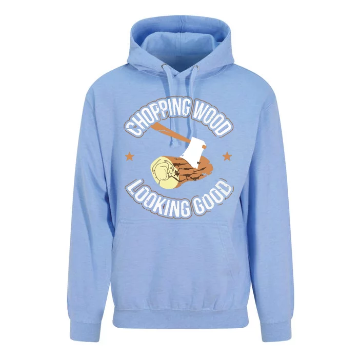 Chopping Wood Looking Good Lumberjack Logger Unisex Surf Hoodie