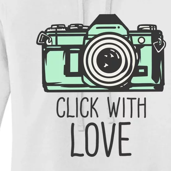 Click With Love With Camera Women's Pullover Hoodie