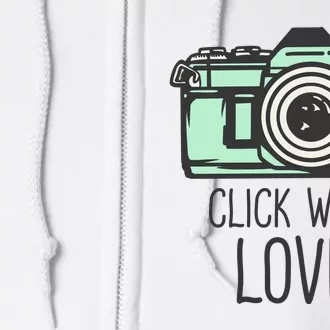 Click With Love With Camera Full Zip Hoodie