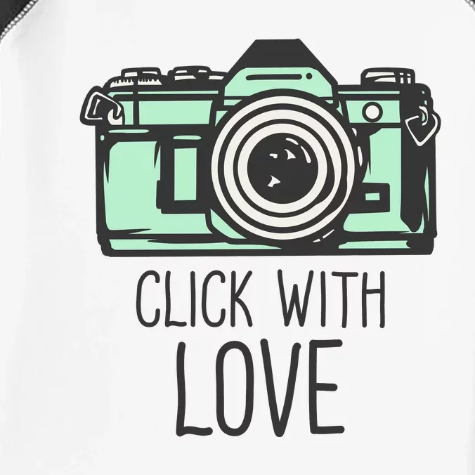 Click With Love With Camera Infant Baby Jersey Bodysuit