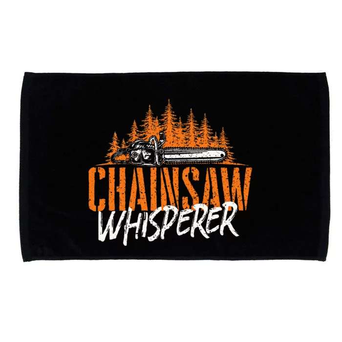 Chainsaw Whisperer Lumberjack Logger Woodworker Woodsman Microfiber Hand Towel