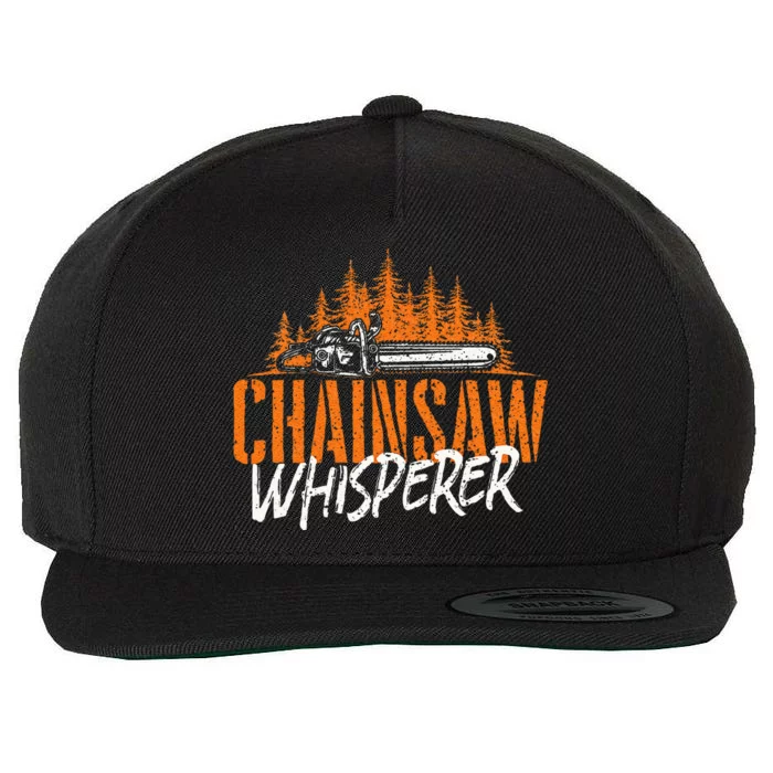 Chainsaw Whisperer Lumberjack Logger Woodworker Woodsman Wool Snapback Cap