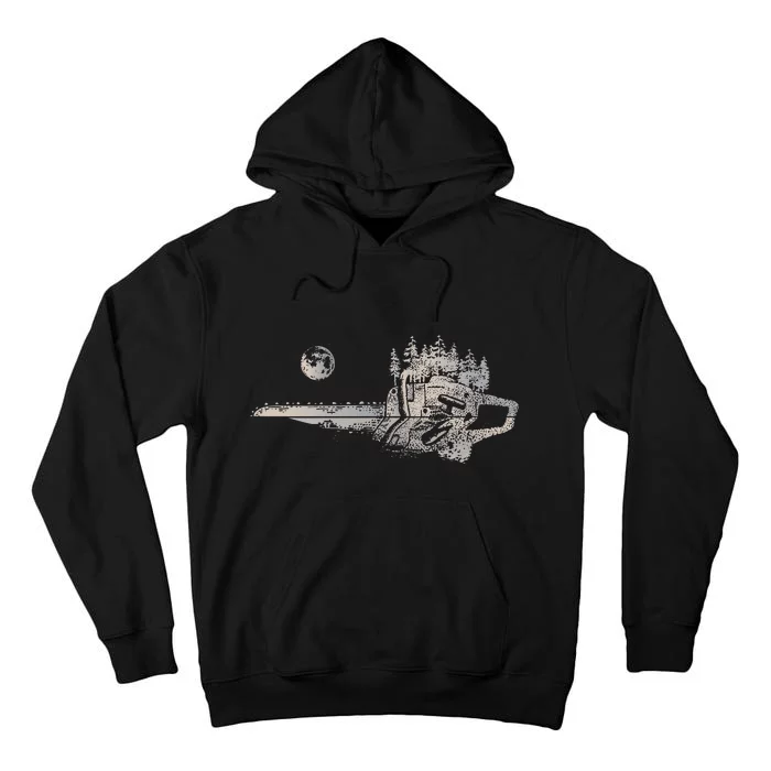 Chainsaw Woodworker Lumberjack Arborist Chainsaw Tall Hoodie